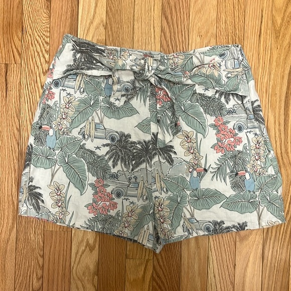 Artisan NY Front Tie Boho Linen‎ Shorts - Picture 1 of 6